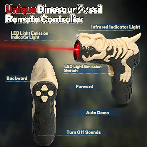 FRUSE Remote Control Dinosaur ToysElectric RC Spinosaurus wLight Tracing Spray MistDinosaur Robot Toys Powered by Rechargeable BatteryJurassic Dinosaur Toys for Boys Girls Kids Age 3 4 5 6 7 8 - Image 5