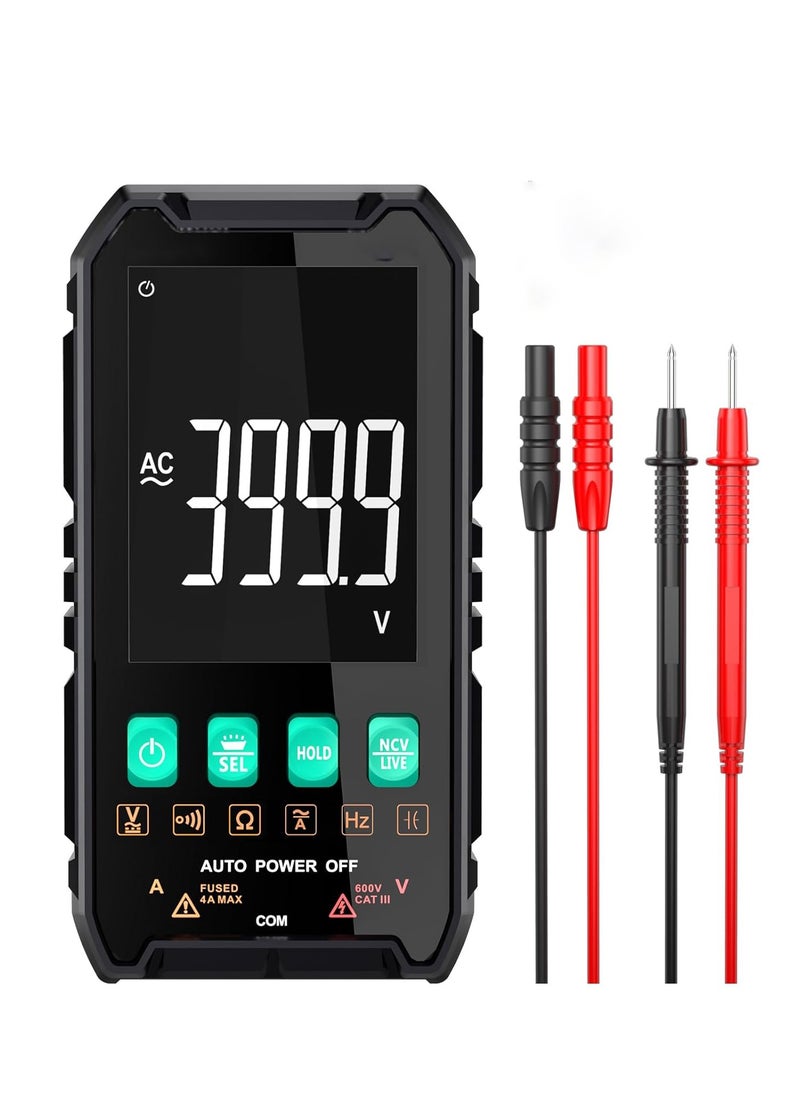 KASTWAVE - مقياس جهد رقمي، مختبر متعدد ذكي مدمج، مختبر كهربائي NCV، RMS حقيقي 4000 عد، شاشة LCD، حماية من التحميل الزائد، نطاق تلقائي، أدوات كهربائية لمنافذ المنزل، اختبار بطارية السيارات - Image 1
