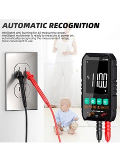 KASTWAVE مقياس جهد رقمي، مختبر متعدد ذكي مدمج، مختبر كهربائي NCV، RMS حقيقي 4000 عد، شاشة LCD، حماية من التحميل الزائد، نطاق تلقائي، أدوات كهربائية لمنافذ المنزل، اختبار بطارية السيارات  - Image 2