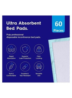 Cherry Medical Supply 60-Pieces Packed in 6 Pouches 60 cm x 90 cm XL Disposable Underpads, Incontinence Pads, Chux, Bed Covers, Puppy Training Thick, Super Absorbent Protection for Kids Adults Elderly  - Image 2