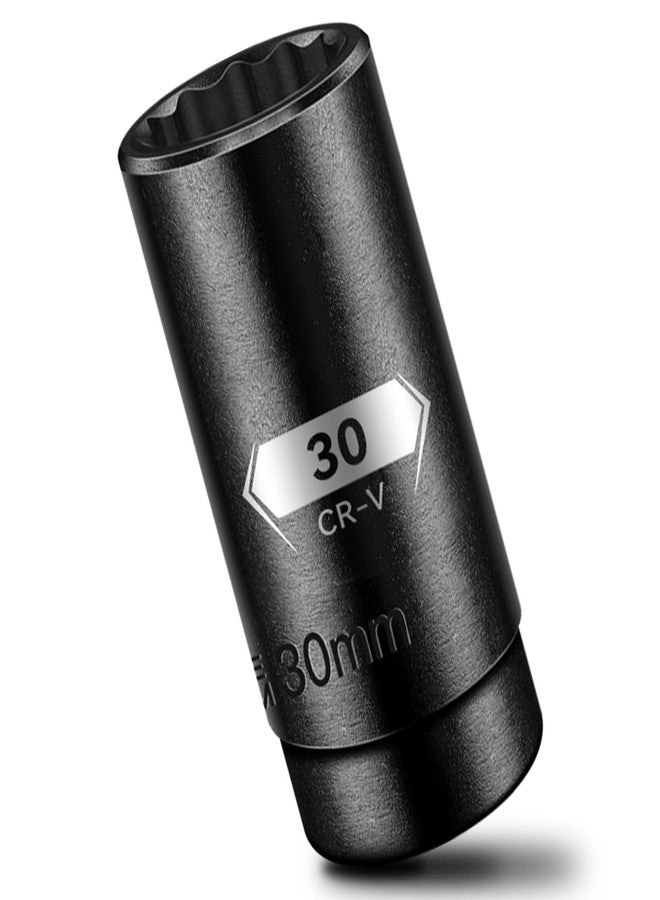 BLACKROBOT 30 mm 12-Point Deep Impact Socket, 1/2 Inch Drive, Metric, Cr-V Steel With Black Manganese Phosphate Coating - Image 1