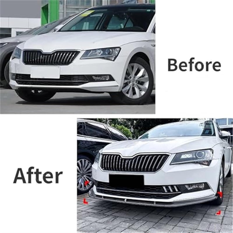 QASULER Car Front Bumper Lip Spoiler for Skoda Superb III - Image 5