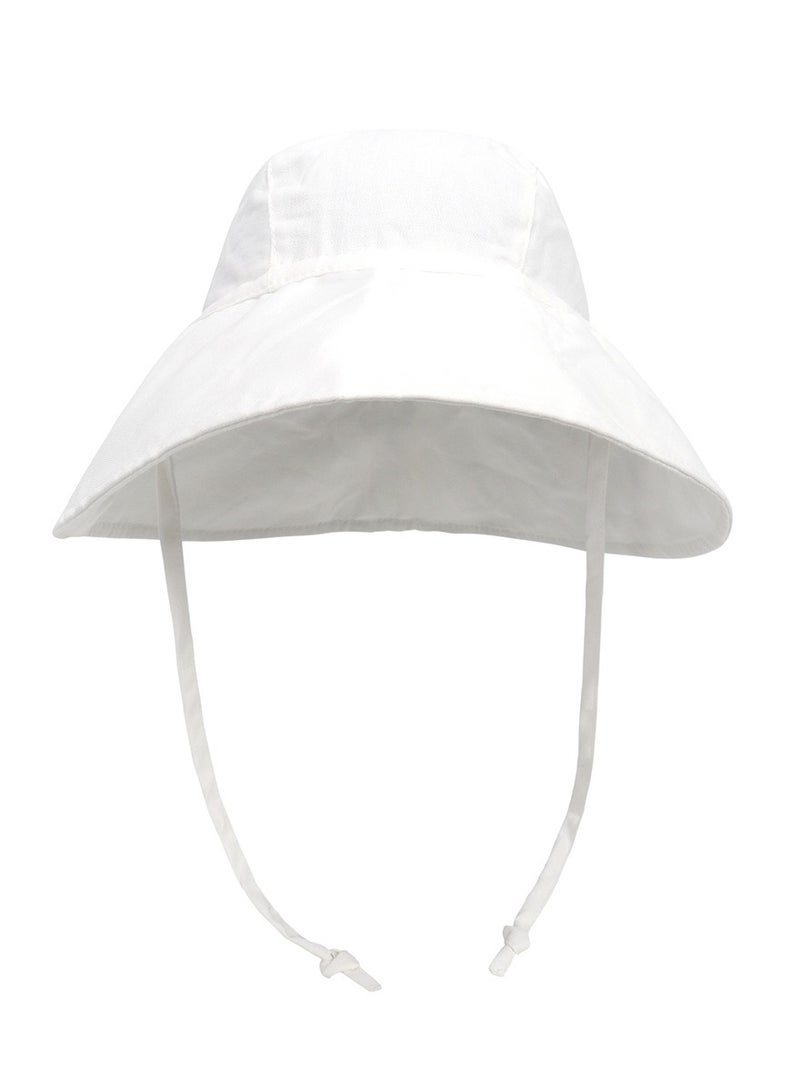 Children's Outdoor Sun Hat With Large Brim White  - Image 1
