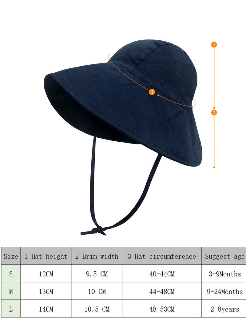 Children's Outdoor Sun Hat With Large Brim White  - Image 3
