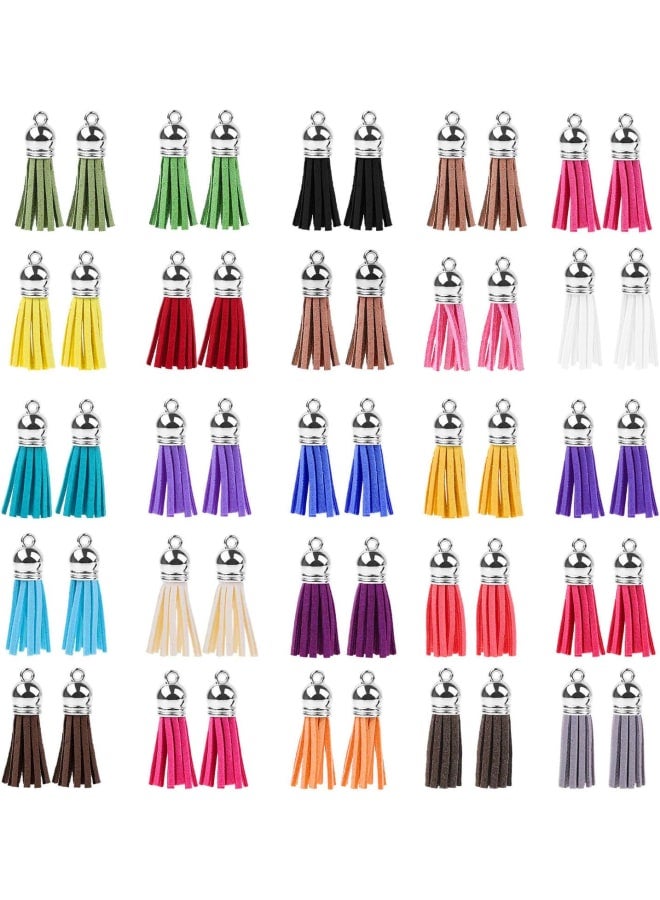 شرابات سلسلة المفاتيح، مجموعة حلقات سلاسل المفاتيح الكبيرة 300 قطعة تتضمن 50 قطعة شرابة للحرف اليدوية، 50 قطعة من مشابك سلسلة المفاتيح، 50 قطعة من حلقات سلسلة المفاتيح، 100 قطعة من حلقة القفز و50 قطعة من دبابيس العين اللولبية لسلسلة المفاتيح التي تصنعها بنفسك