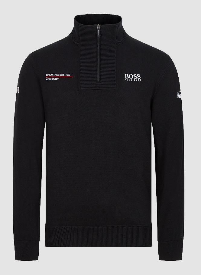 بورشه سترة محبوكة للجنسين من فريق بورش موتورسبورت - أسود - Image 1