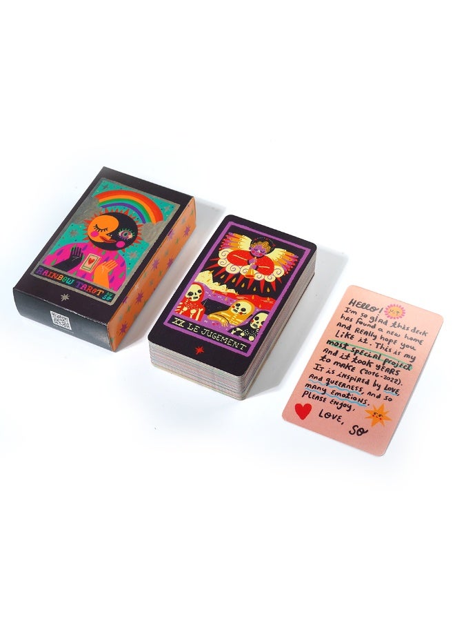 NIBEMINENT Rainbow Tarot 78, Original Tarot cards, Tarot cards for beginners, Tarot card divination tools for Light Seer, Knight Tarot cards - Image 3