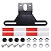 NEATABY Trailer License Plate Holder Bracket Stainless Steel Metal Car Plate Frame for Boats Trucks RVs Black License Plate Light Bracket Kit with Mounting Screws Caps and Reflective Stickers - Image 2