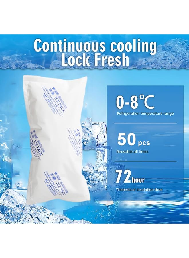 Goodern 30Pcs Dry Ice Packs Auto Water Absorption Cold Pack Ice Pack Sheets Shipping Cold Packs for Frozen Food Long Lasting Ice Packs Leak Proof Gel Refrigerant Pack for Coolers and Shipping 20*9.5cm - Image 3