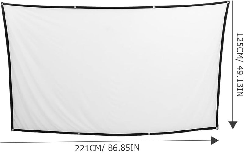 شاشة عرض محمولة 80 بوصة للداخل والخارج، خفيفة الوزن من البوليستر لأفلام التخييم والفناء الخلفي - Image 4