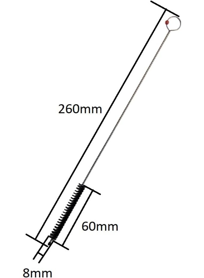 Rattleware 10” Steam Wand Brush - Medium Black Brush with Red Bead - Essential Tool for Espresso Machine Maintenance and Hygiene - Image 2