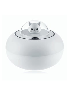 KASTWAVE 300ml Mini Humidifiers for Home Car, Ultrasonic Quiet USB Desk Humidifier with 7 Colors Light, Waterless Auto-Off, Safe BPA Free for Baby Room Yoga Office Bedroom (White)  - Image 1