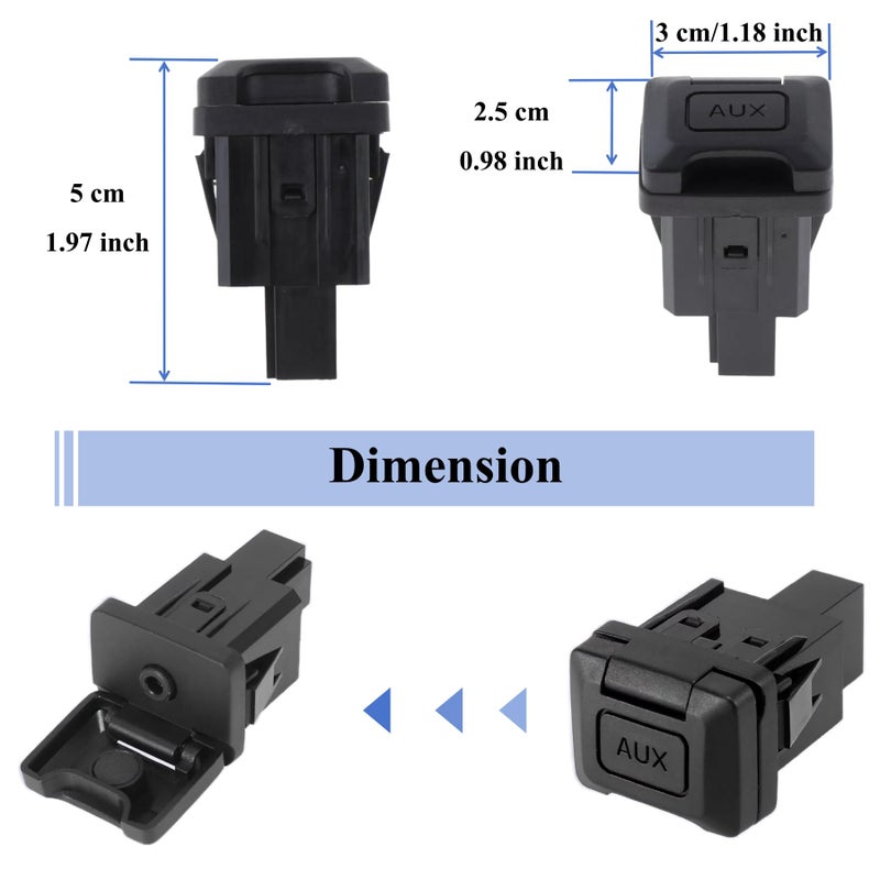 PANNUOSCS PANNUOSCS Aux Port Replacement - Compatible with 2006-2011 Honda Civic 2009-2011 Honda CRV - Replaces 39112-SNA-A01 - Auxiliary Input Jack Aux Jack Aux Input  - Image 2
