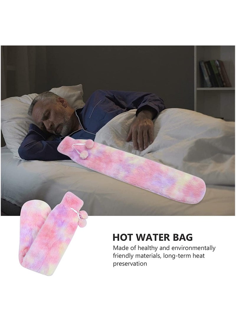 Arabest Long Hot Water Bottle Bed Warm Waist Warm Back Hot Water Bottle Rubber Hot Water Bottles Thermal Bags Long Strip Water Bags for Pain Relief Back Hand Legs 2L - Image 3