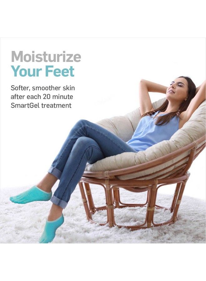 NatraCure 5Toe Gel Moisturizing Socks (Helps Dry Feet Cracked Heels Calluses Cuticles Rough Skin Dead Skin Use With Your Favorite Lotions And Creams Or Spa Pedicure) 110M Cat Size: Medium - Image 3