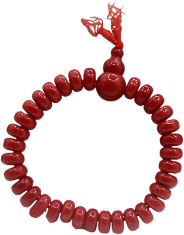 مجموعة أساور الخرز الأكريليكي الأحمر 33 قطعة، سلسلة يد خفيفة الوزن وصديقة للبشرة للارتداء اليومي والأنشطة الخارجية - Image 2