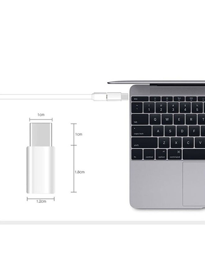 USB Type-C Male to Micro USB Adapter white - Image 2