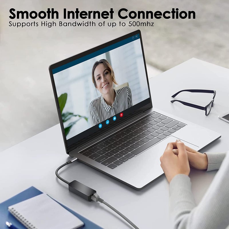 Sado كابل إيثرنت عالي السرعة Sadow Cat6، 5 متر 550MHZ / سرعة 10 جيجابت كابل LAN UTP، كابل شبكة إنترنت LAN كابل RJ45، كابل باتش فئة 6 جيجابت للألعاب، المودم، جهاز التوجيه - رمادي - Image 3