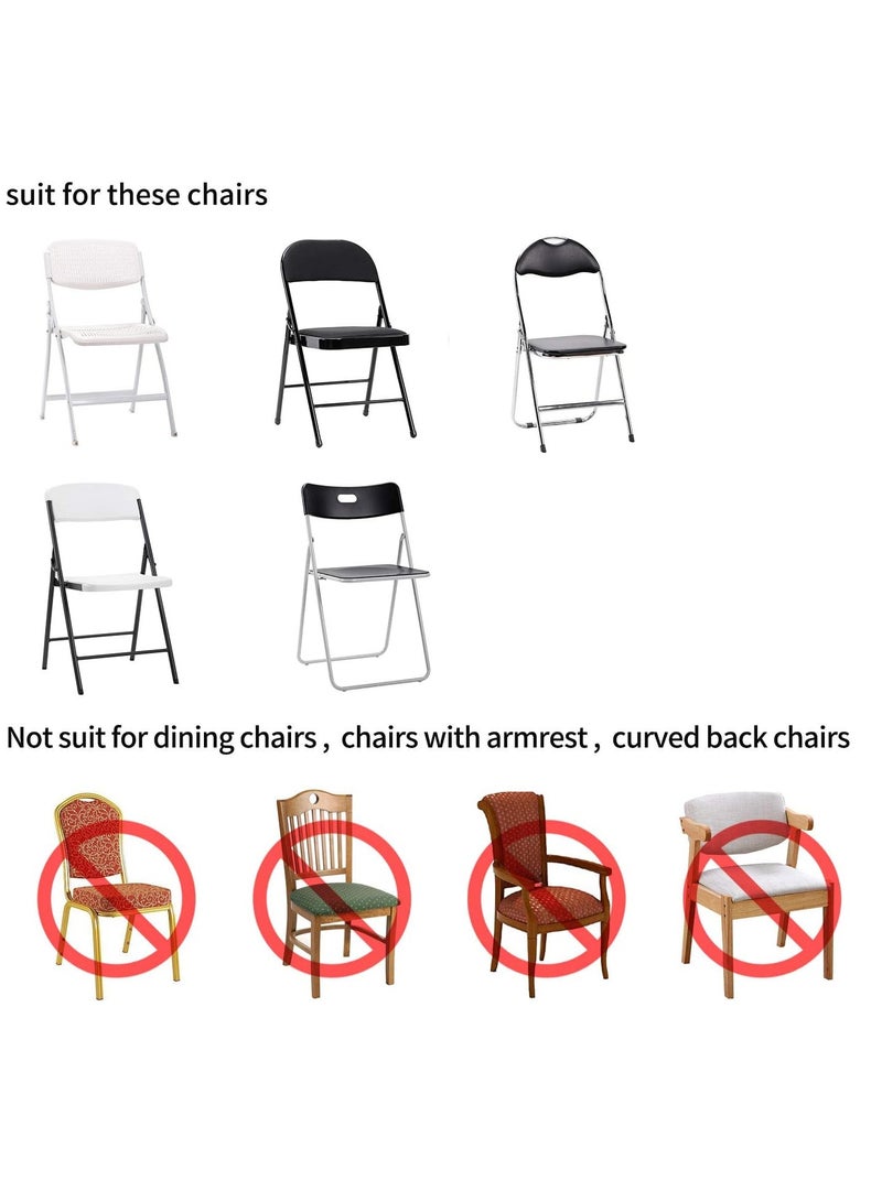 Meetion Stretch Spandex Folding Chair Cover for Wedding Party Dining Banquet Event (White,12pcs)  - Image 5