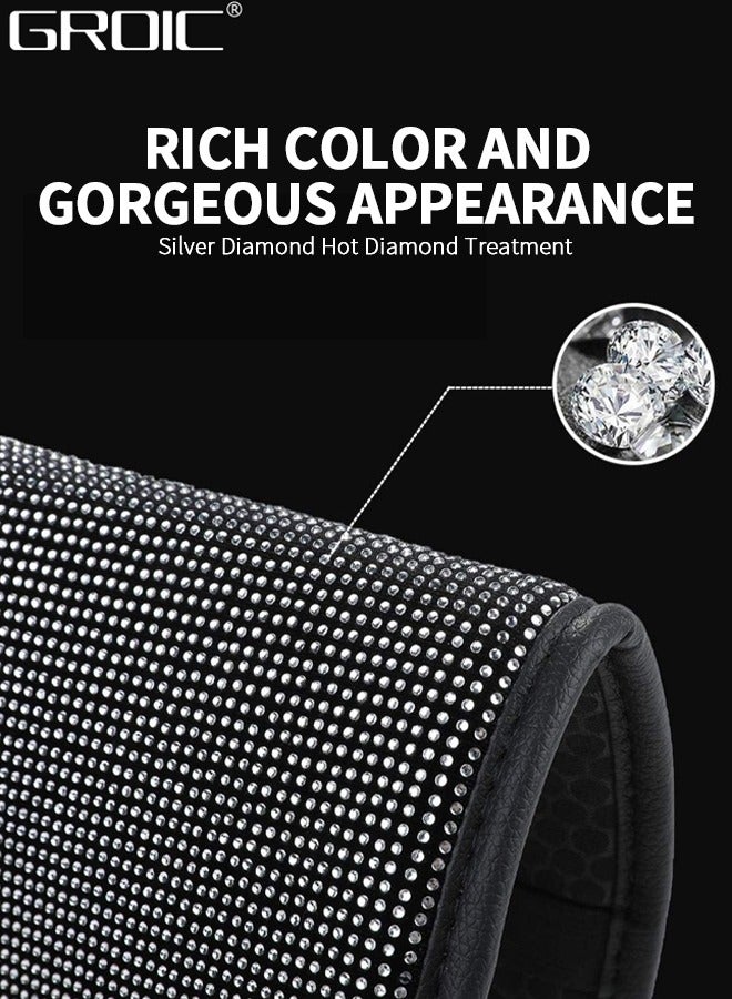 GROIC Universal Bling Car Armrest Cover Diamond Auto Center Console Cover Protector Arm Rest Cushion Pads Car Interior Decor Accessories - Image 4