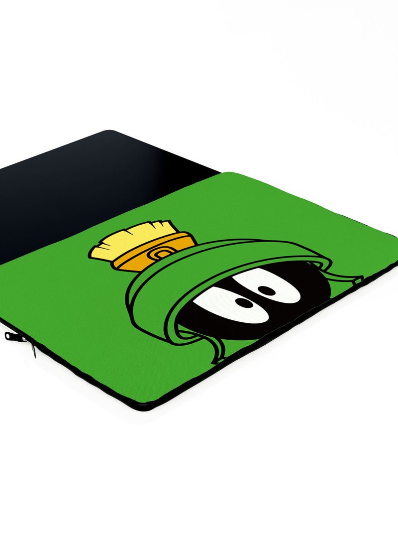 LOUD UNIVERSE Laptop Sleeve 15 inch Marvin the Martian Looney Tunes Green 90s Kid Nostalgia Tablet Sleeve - Image 3