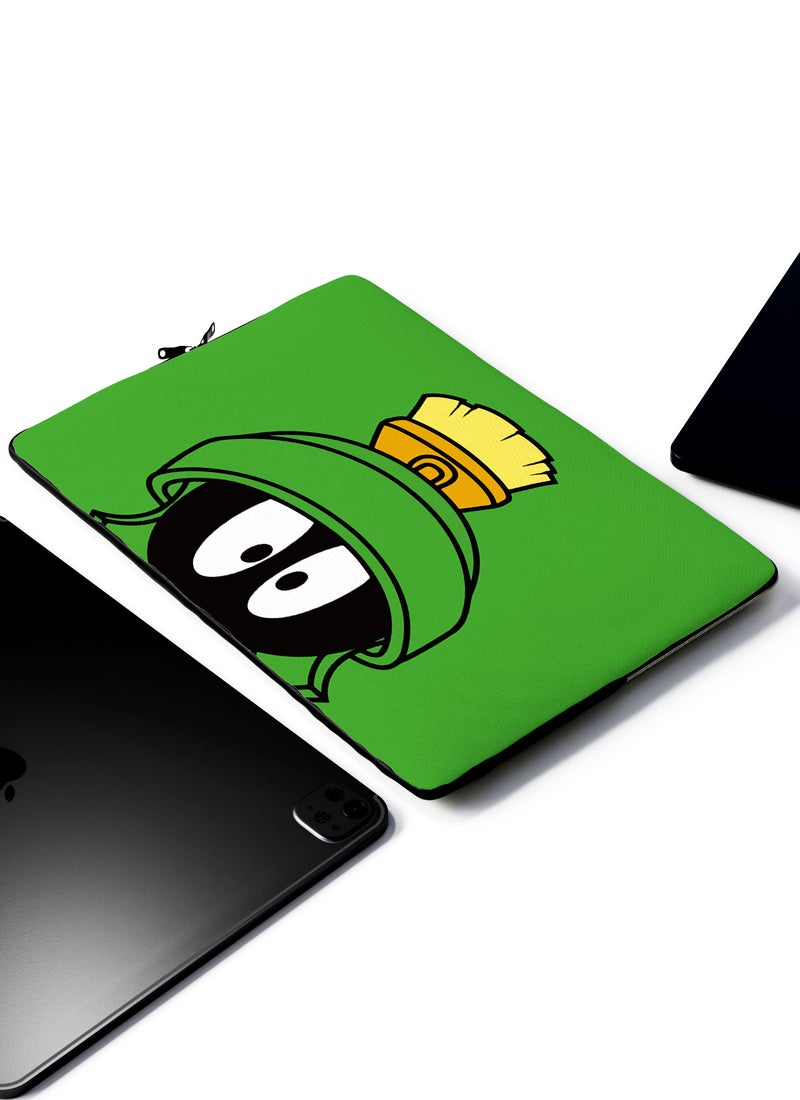 LOUD UNIVERSE Laptop Sleeve 15 inch Marvin the Martian Looney Tunes Green 90s Kid Nostalgia Tablet Sleeve - Image 2