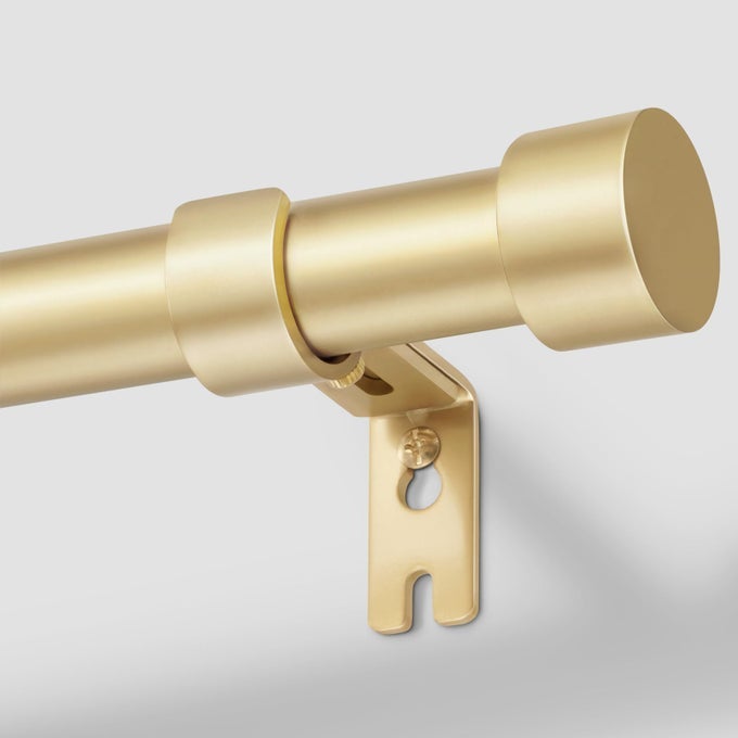 CURTAIN RODS FOR WINDOWS 32 TO 168 GOLD CURTAIN ROD ADJUSTABLE 1 INCH HEAVY DUTY OUTDOORINDOOR MODERN DRAPERY POLE 32168