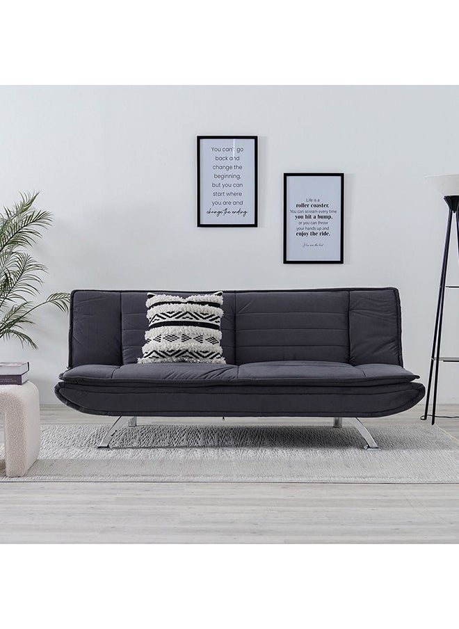DANUBE HOME Flex 3 Seater Fabric Sofa Bed Convertible Sleeping Sofabed Comfortable Living Room Furniture L 184x88x84 cm Grey  - Image 1