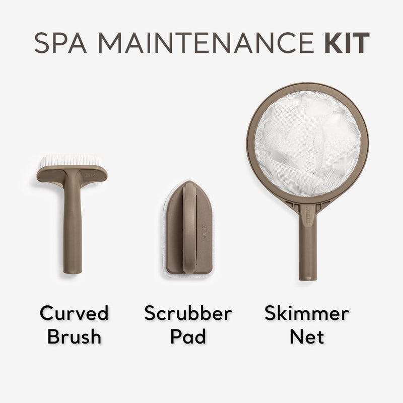 Intex PureSpa Hot Tub and Spa Maintenance Accessory Kit with Curved Brush, Mesh Net Skimmer, and Scrubber for Inflatable PureSpa Home Hot Tubs - Image 3