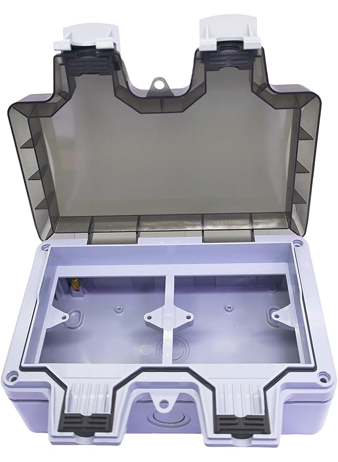promass Weatherproof Outdoor Switch Sockets Cover, Single Gang Socket Cover IP66 Outdoor Wall Electrical Universal 86 Type Socket Box Protector for Bathroom Balcony Park Garden (2) - Image 1
