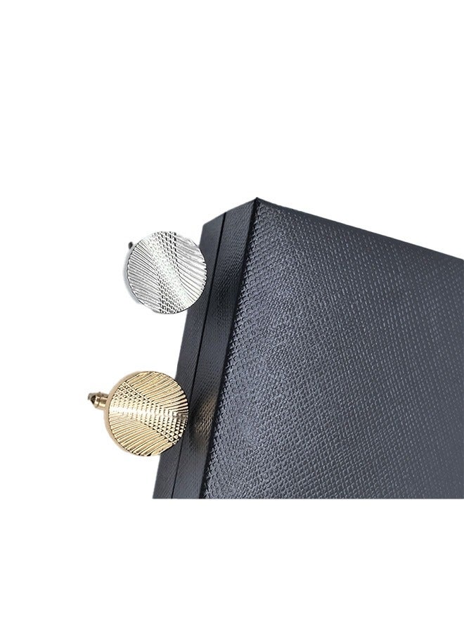 Diagonal striped pattern cufflinks, 2 PCS in One Set Alloy Jewelry Specially Design for Men's Shirt Wedding Business Gift with Delicate Package Box, 2 Colors for Selection  - Image 5