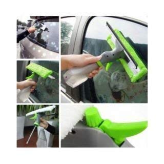 SHOPKART SHOPKART Plastic Easy Glass Spray Type Cleaning Brush Wiper Cleaner for Car Window Mirror Glass Floor Stove with Spray Cleaning Cloth 3 in1 Glass Cleaner MULTICOLOR  - Image 4