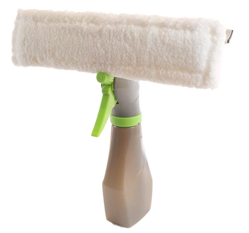 SHOPKART SHOPKART Plastic Easy Glass Spray Type Cleaning Brush Wiper Cleaner for Car Window Mirror Glass Floor Stove with Spray Cleaning Cloth 3 in1 Glass Cleaner MULTICOLOR  - Image 2