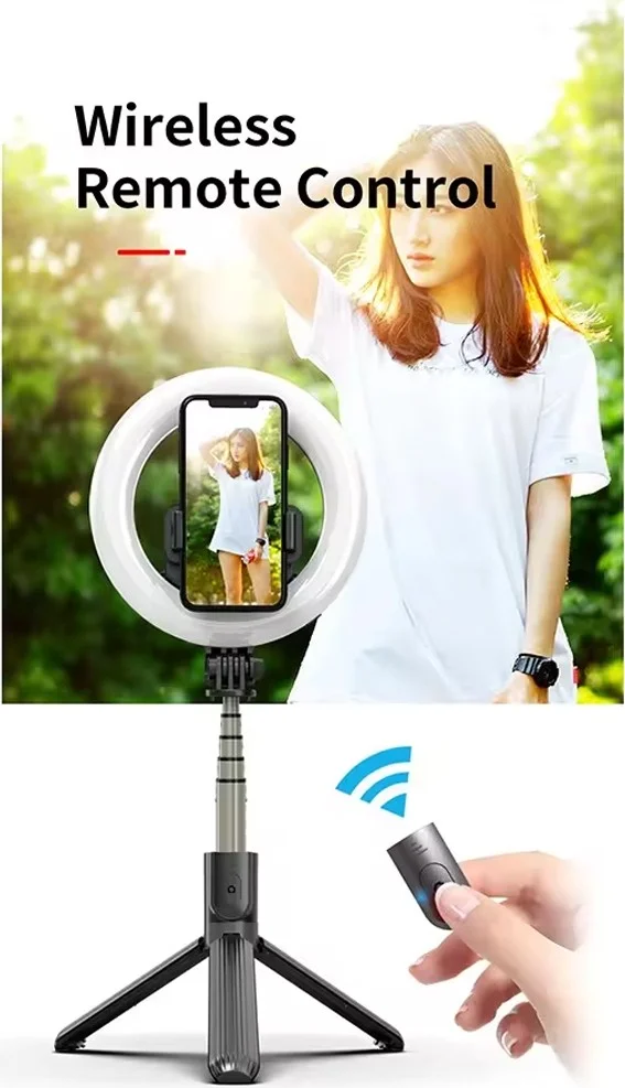 CoverZone Portable Broadcaster Lighting with Remote Control Tripod Height Adjustable Mini LED Light