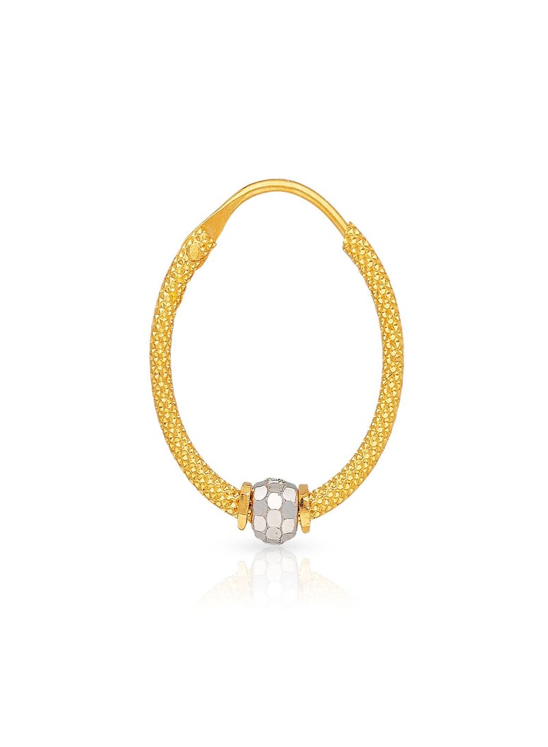 Malabar Gold and Diamonds 22 Karat 916 Purity Hoops & Bali Gold Earrings NVER003T - Image 5