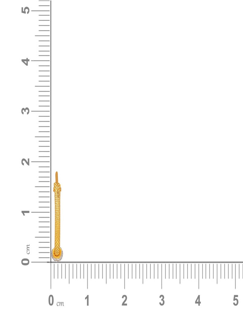 Malabar Gold and Diamonds 22 Karat 916 Purity Hoops & Bali Gold Earrings NVER003T - Image 4