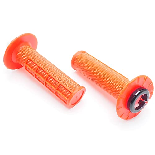 APE RACING Anti-Slip Lock on Twist Throttle Handlebar Grips for Motorcycle Dirt bike Motocross (Orange) - Image 5