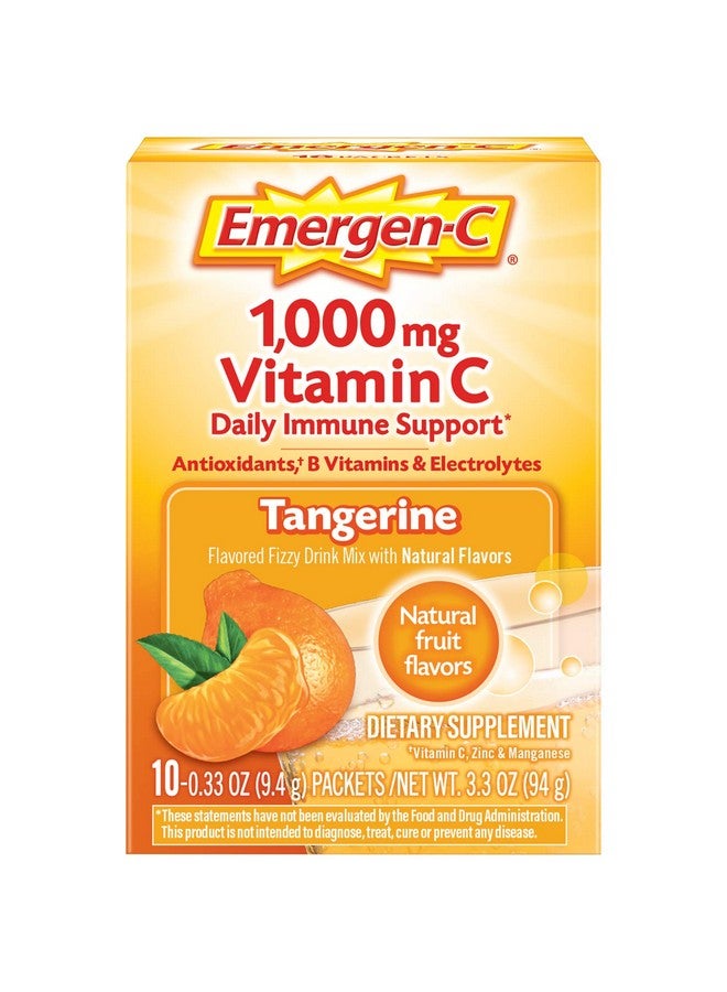 Emergen-C Emergen-C Dietary Supplement with 1000mg Vitamin C (Tangerine Flavor, 10-Count 0.33 oz. Packets, Pack of 3) - Image 2