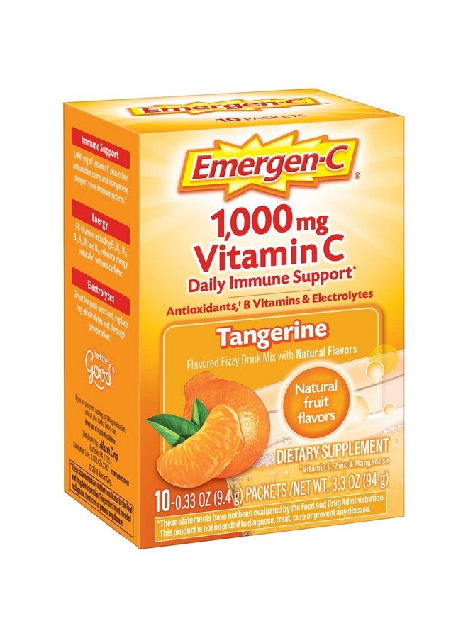 Emergen-C Emergen-C Dietary Supplement with 1000mg Vitamin C (Tangerine Flavor, 10-Count 0.33 oz. Packets, Pack of 3) - Image 1