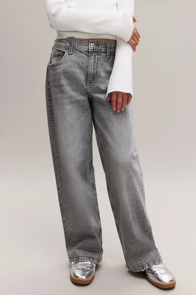 H&M Loose Fit Wide Leg Cargo Jeans