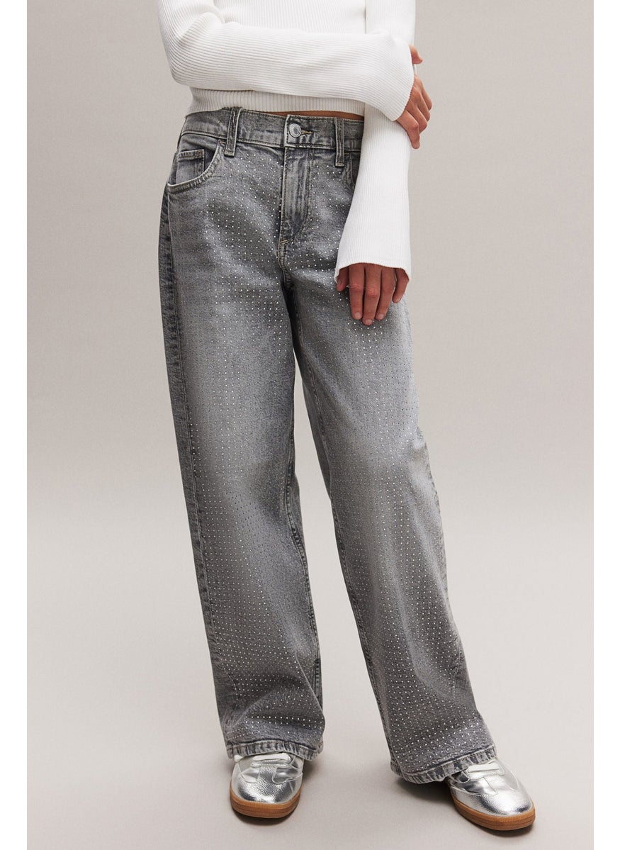 H&M Loose Fit Wide Leg Cargo Jeans  - Image 1