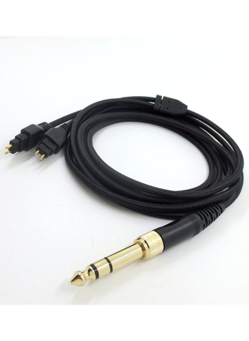 VKL [ترقية] كابل صوت بديل متوافق مع Se-nn-he-is-er HD650، HD600، HD580، HD660S، HD58X، HD565، HD545، HD535، Massdrop HD6XX سماعات رأس مضفرة من النايلون 1.2 متر/4 أقدام (أسود)  - Image 3