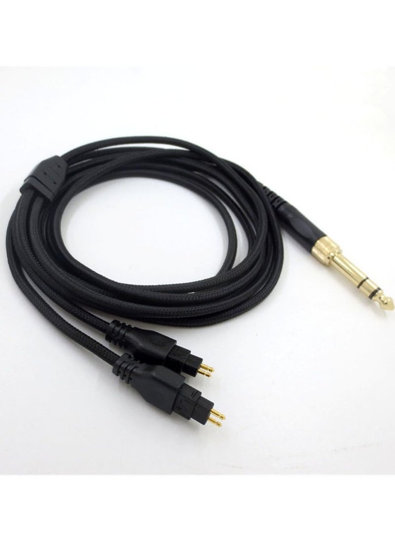 VKL [ترقية] كابل صوت بديل متوافق مع Se-nn-he-is-er HD650، HD600، HD580، HD660S، HD58X، HD565، HD545، HD535، Massdrop HD6XX سماعات رأس مضفرة من النايلون 1.2 متر/4 أقدام (أسود)  - Image 2