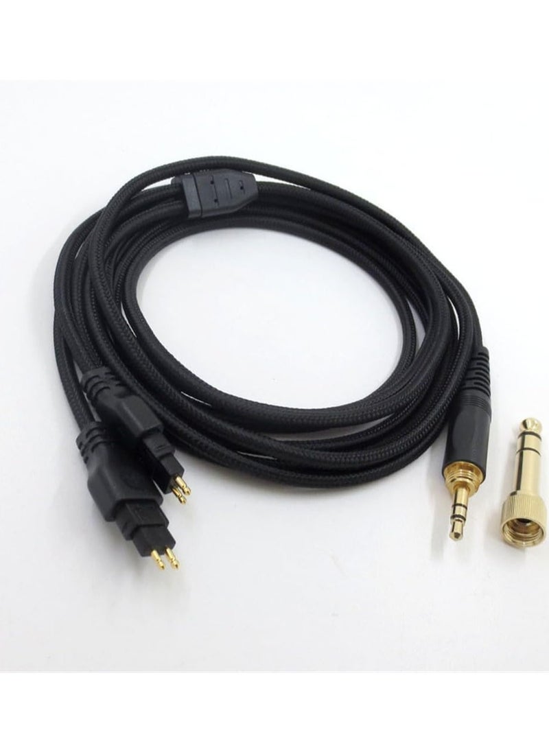 VKL [ترقية] كابل صوت بديل متوافق مع Se-nn-he-is-er HD650، HD600، HD580، HD660S، HD58X، HD565، HD545، HD535، Massdrop HD6XX سماعات رأس مضفرة من النايلون 1.2 متر/4 أقدام (أسود)  - Image 4