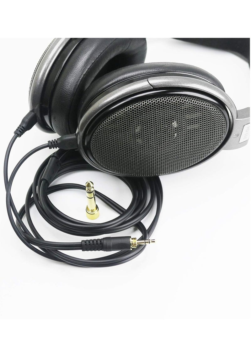 VKL [ترقية] كابل صوت بديل متوافق مع Se-nn-he-is-er HD650، HD600، HD580، HD660S، HD58X، HD565، HD545، HD535، Massdrop HD6XX سماعات رأس مضفرة من النايلون 1.2 متر/4 أقدام (أسود)  - Image 5