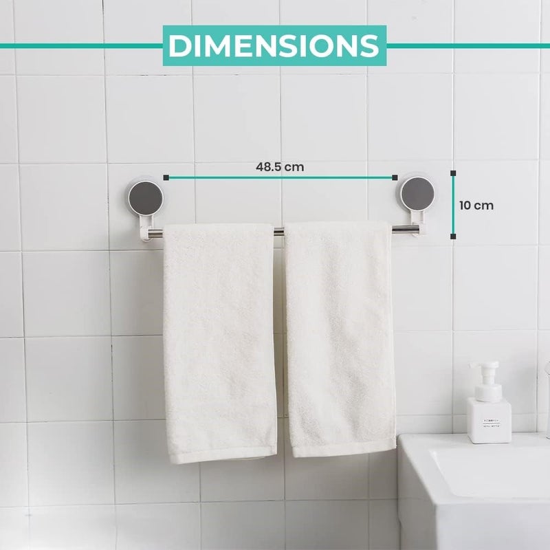LANLOY Stainless Steel Wall-Mounted Towel Bar-Self-Adhesive Magic Sticker Napkin Holder for Bathroom & Kitchen - Image 2