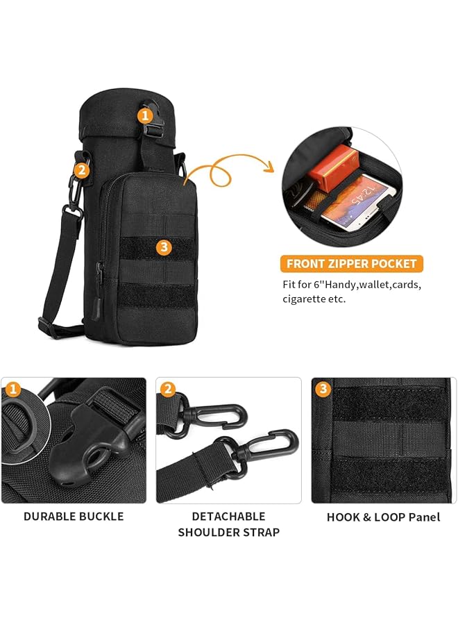 Excefore Tactical Water Bottle Bag for Hiking Camping Stay Hydrated on the Go Kettle Canteen Bag Pack Crossbody Bag(800/1000ml) - Image 5