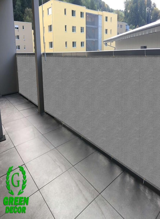 GREEN DECOR HDPE Fabric Self Fold Baby Kids Safety Net Protector for Balcony & Staircase Railing Guard,Balcony Stairway Net Baby Safety Products for Indoor&Outdoor(Grey Color, 0.80X5 MTR) - Image 2