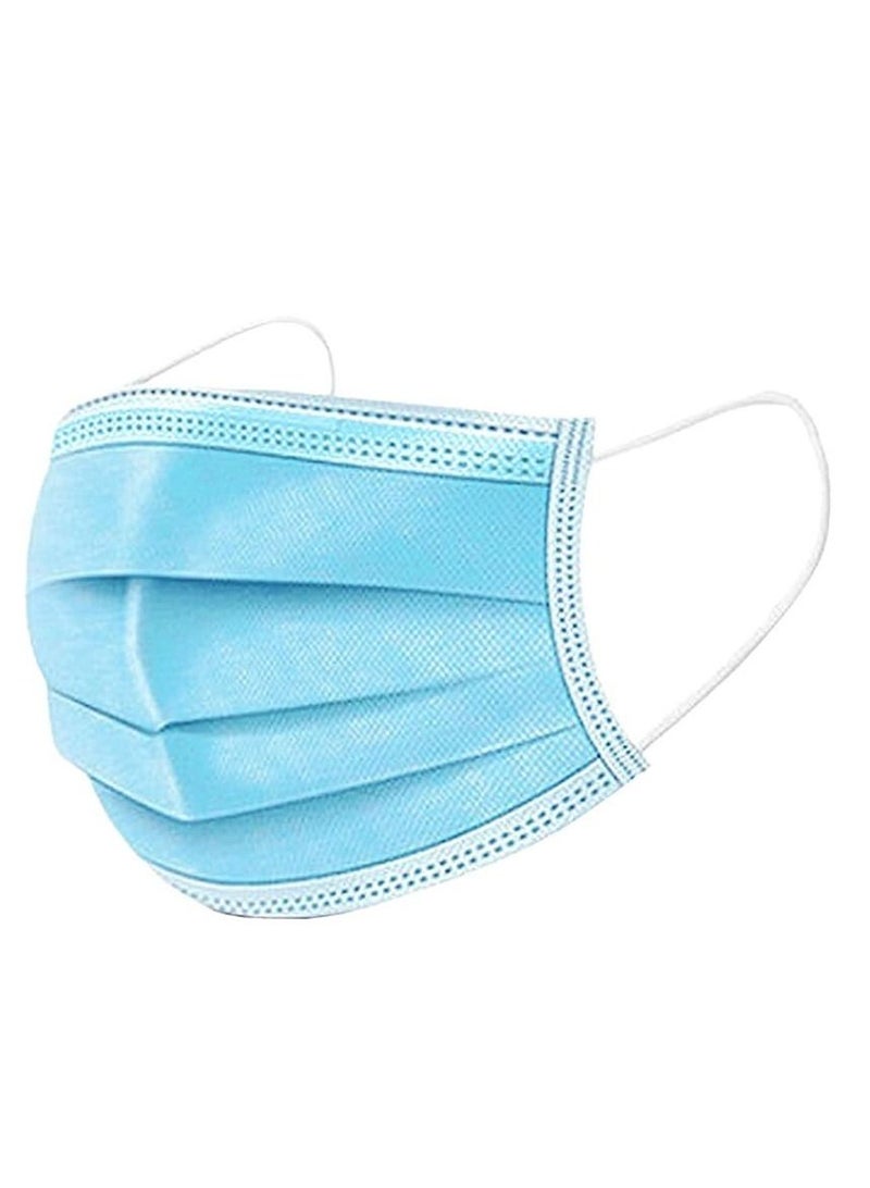 قناع وجه ثلاثي الطبقات يمكن التخلص منه ، أزرق (عبوة من 50 قناعًا)