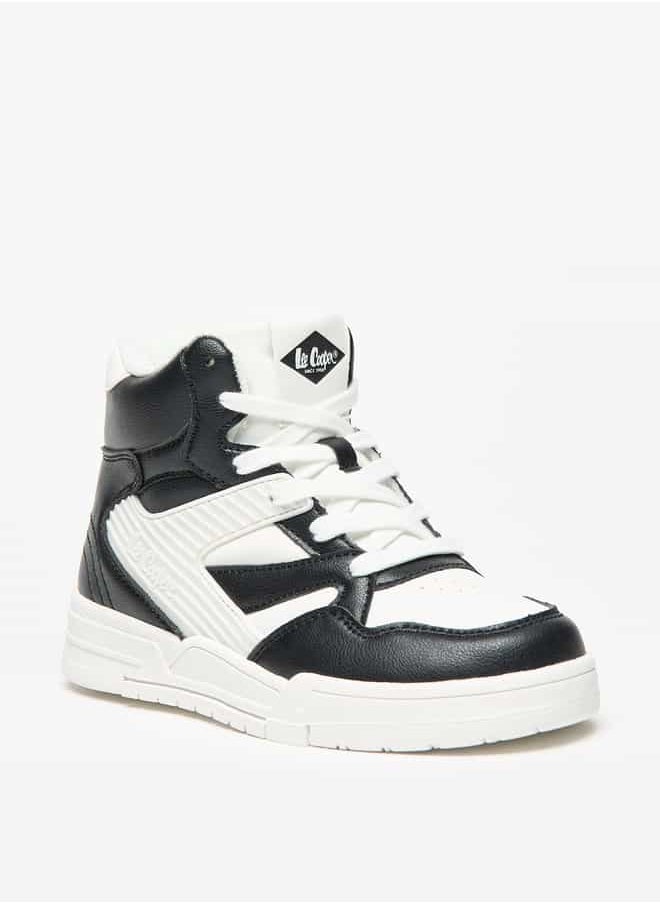 Lee Cooper - Boys' Panelled Lace-Up High Top Sneakers - Image 1
